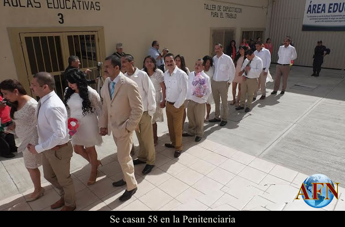 Se casan 58 en la Penitenciaria