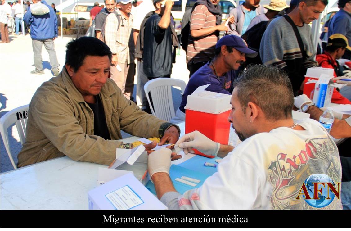 Migrantes reciben atención médica