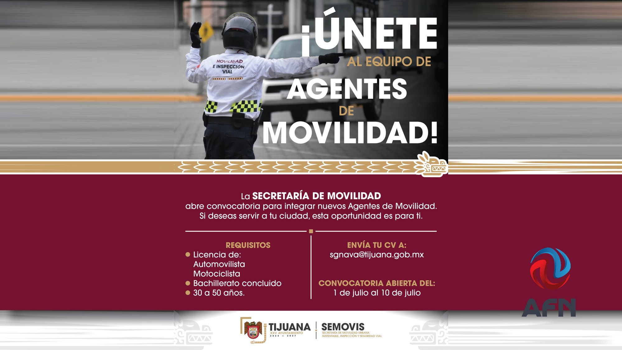 Convocan a ciudadanos para ser agentes de movilidad