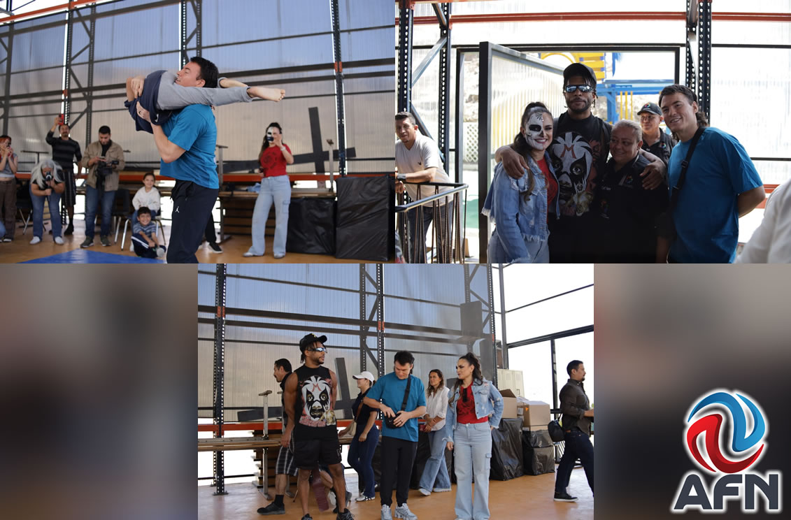 Más de 200 niños de un albergue convivieron con luchadores profesionales