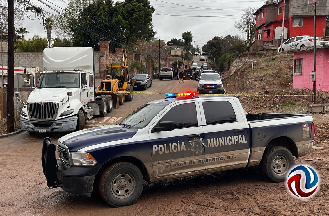 Tiroteo entre policías y delincuentes en Rosarito deja dos detenidos
