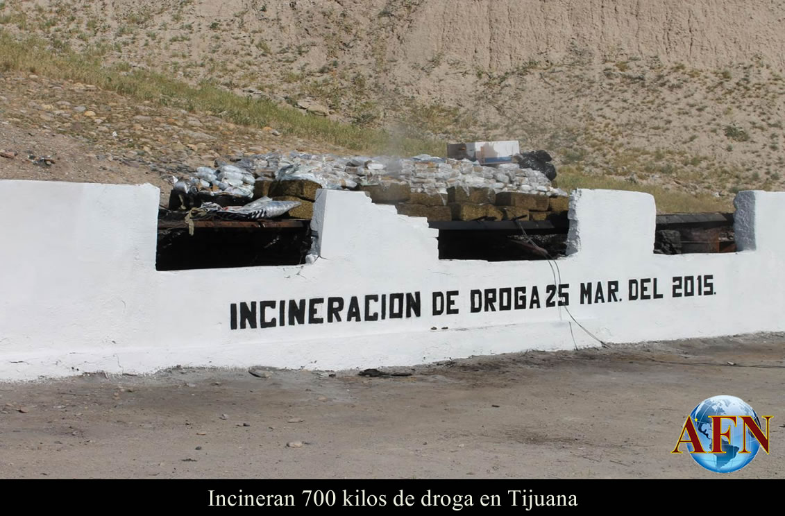 Incineran 700 kilos de droga en Tijuana
