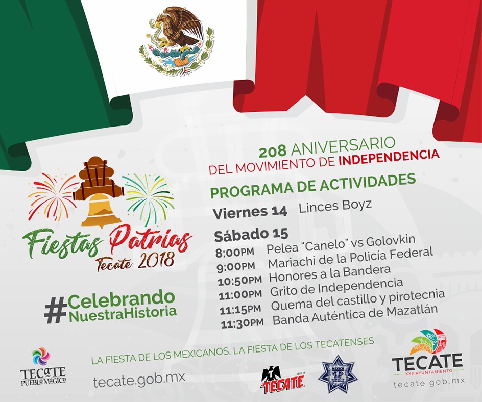 Presentan en Tecate programa de Fiestas patrias 2018