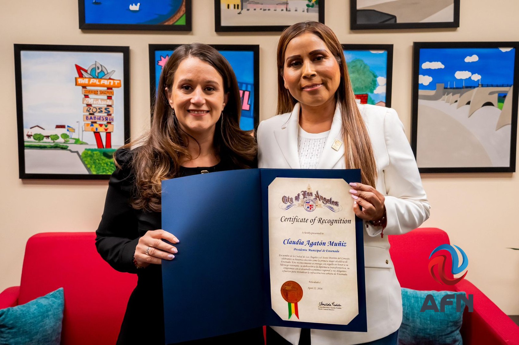 Impulsa Claudia Agatón proyectos de inversión en Los Ángeles California, afirma