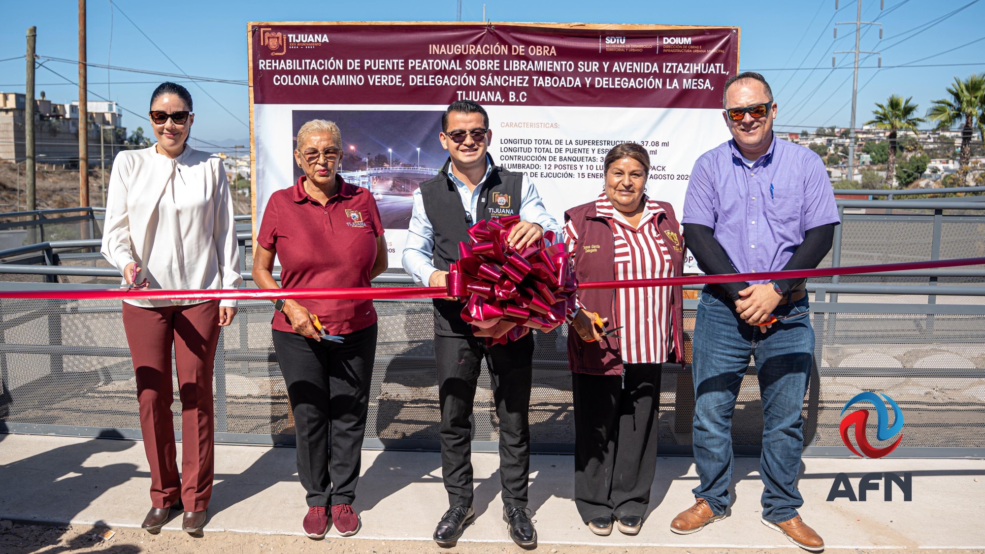 Inauguraron el puente peatonal Margarito Saldaña 