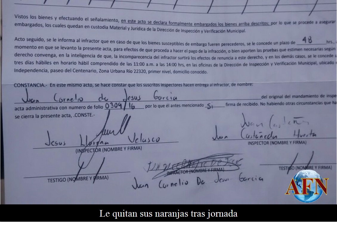 Le quitan sus naranjas tras jornada