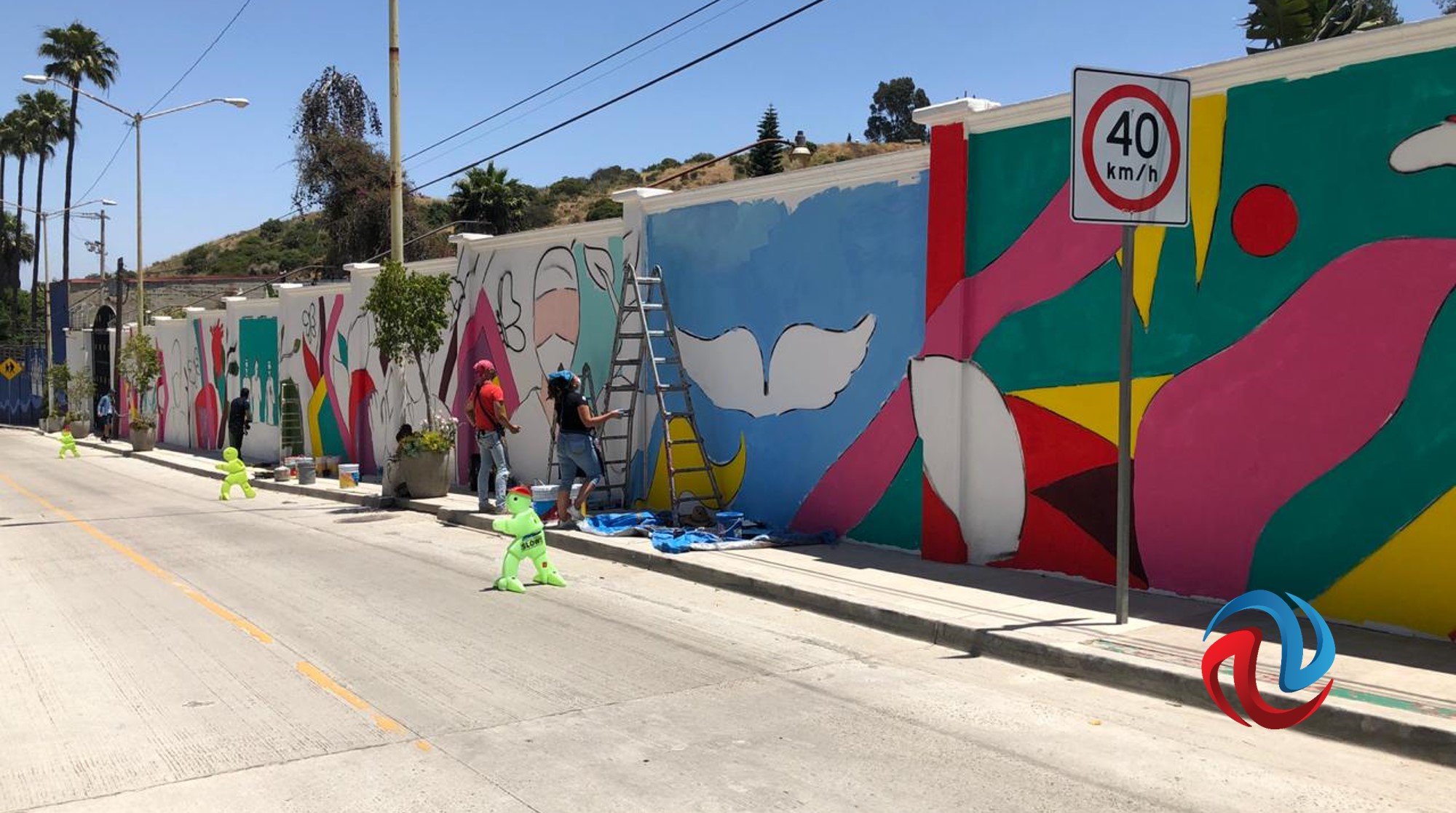 Realizan mural en homenaje a médicos de Tijuana