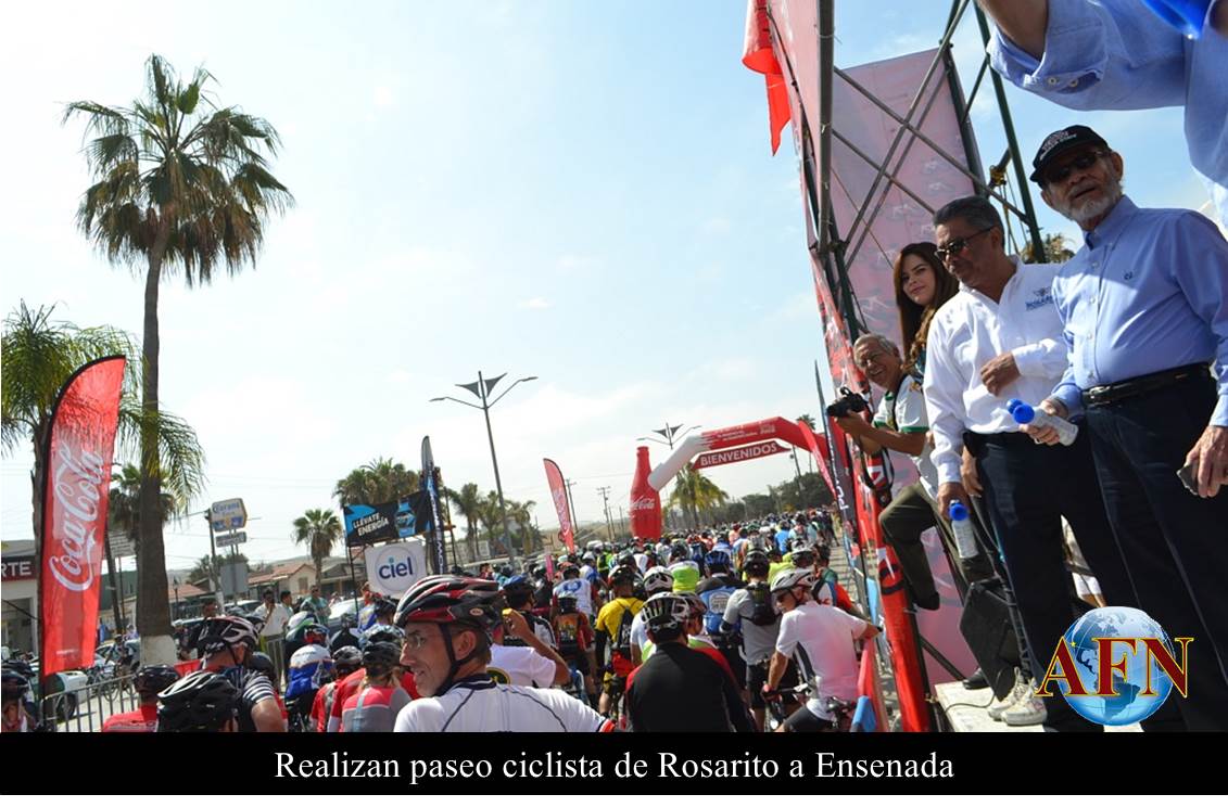 Realizan paseo ciclista de Rosarito a Ensenada