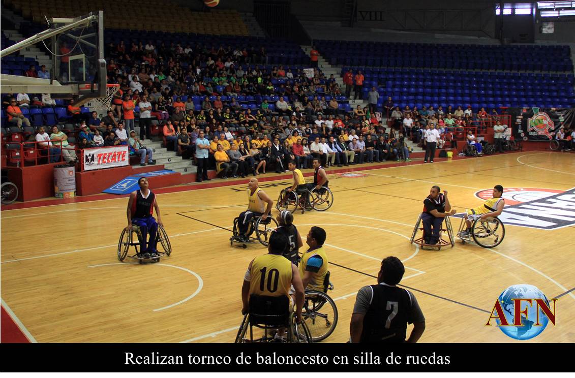 Realizan torneo de baloncesto en silla de ruedas