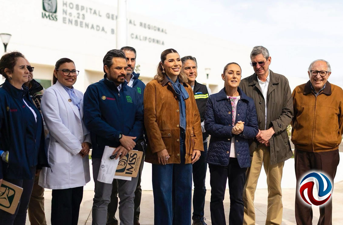 En recorrido privado, Sheinbaum supervisó avances del nuevo hospital general de Ensenada