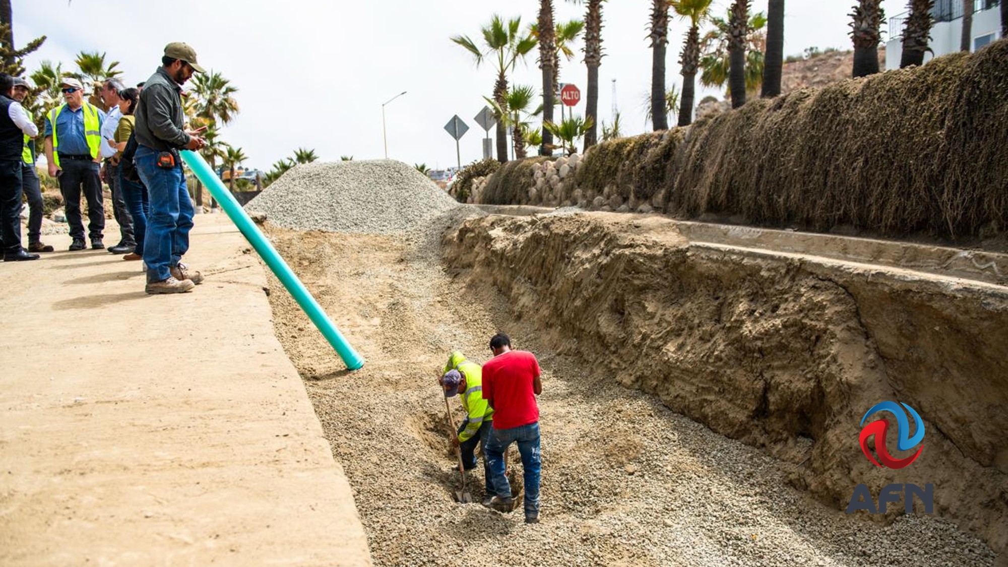 Supervisan México y Estados Unidos reparación de red hídrica en Tijuana