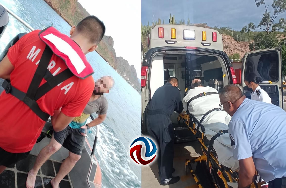 Rescata Marina en Guaymas a turista que paseaba en yate y se extravió nadando