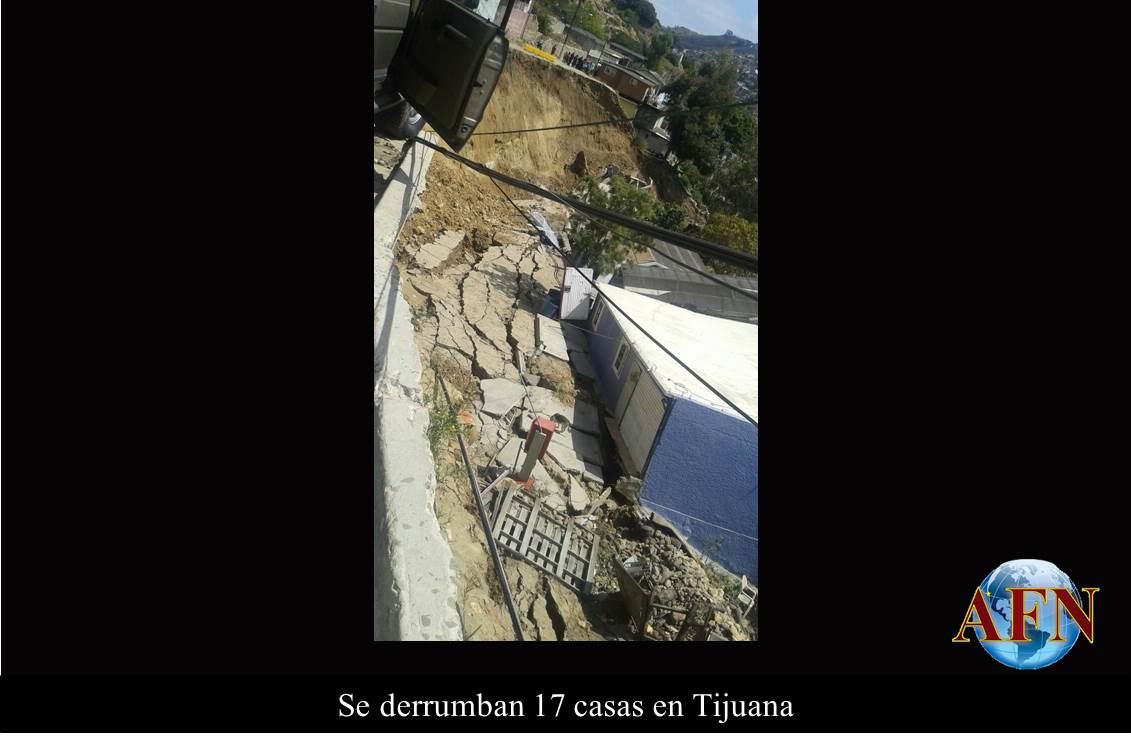 Se derrumban 19 casas en Tijuana