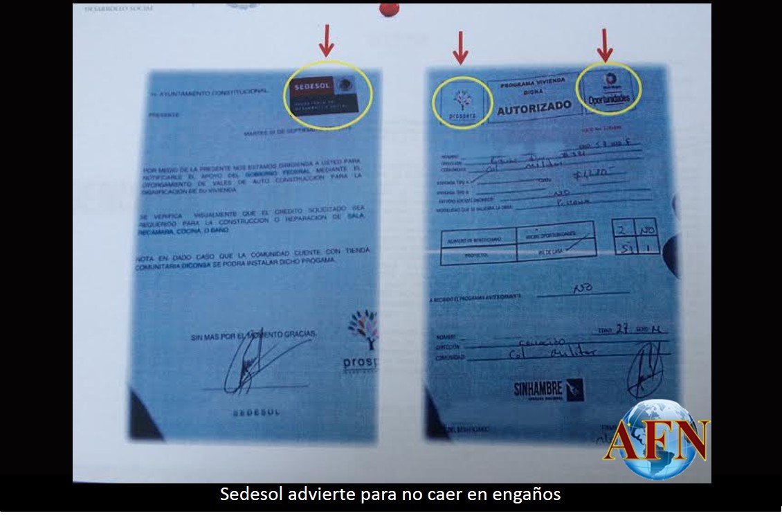 Sedesol advierte para no caer en engaños 