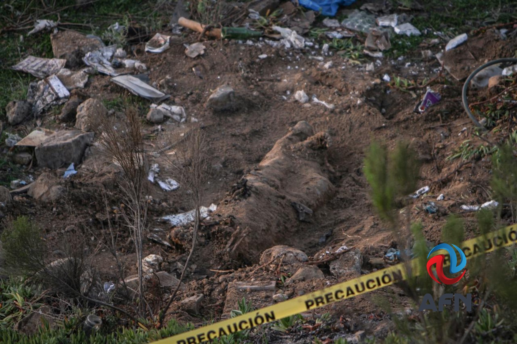 Hallan cuerpo enterrado en Hacienda Las Delicias 