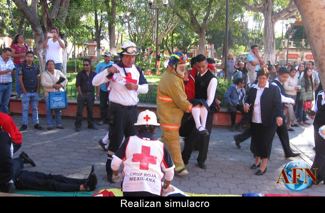Realizan simulacro