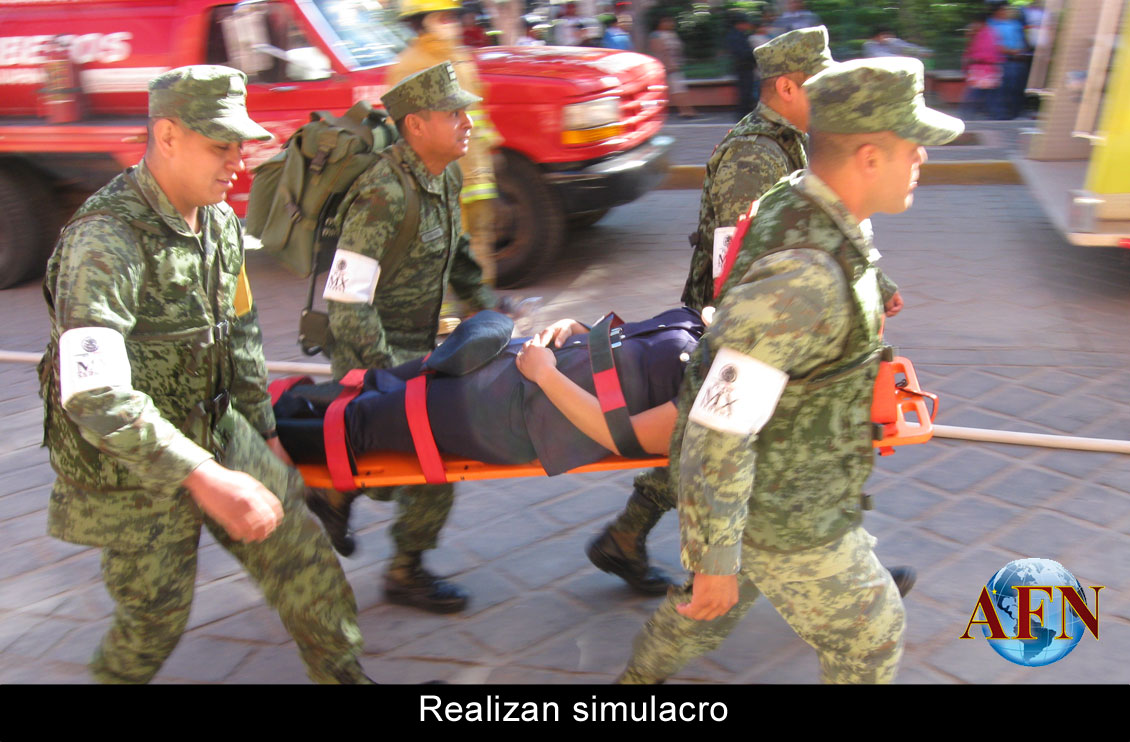 Realizan simulacro