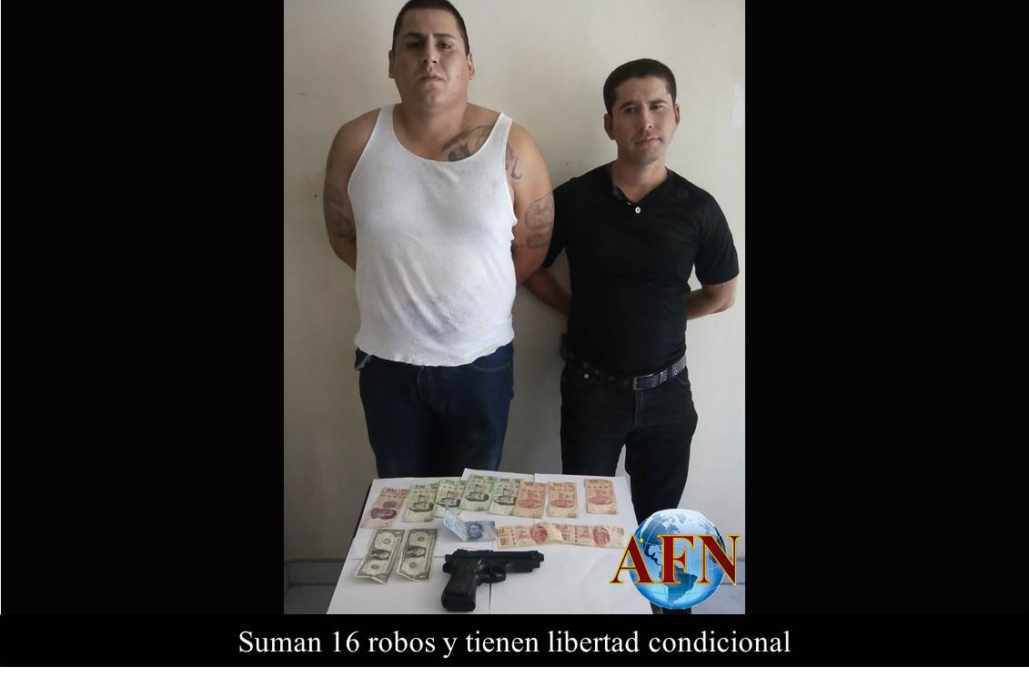 Suman 16 robos y tienen libertad condicional