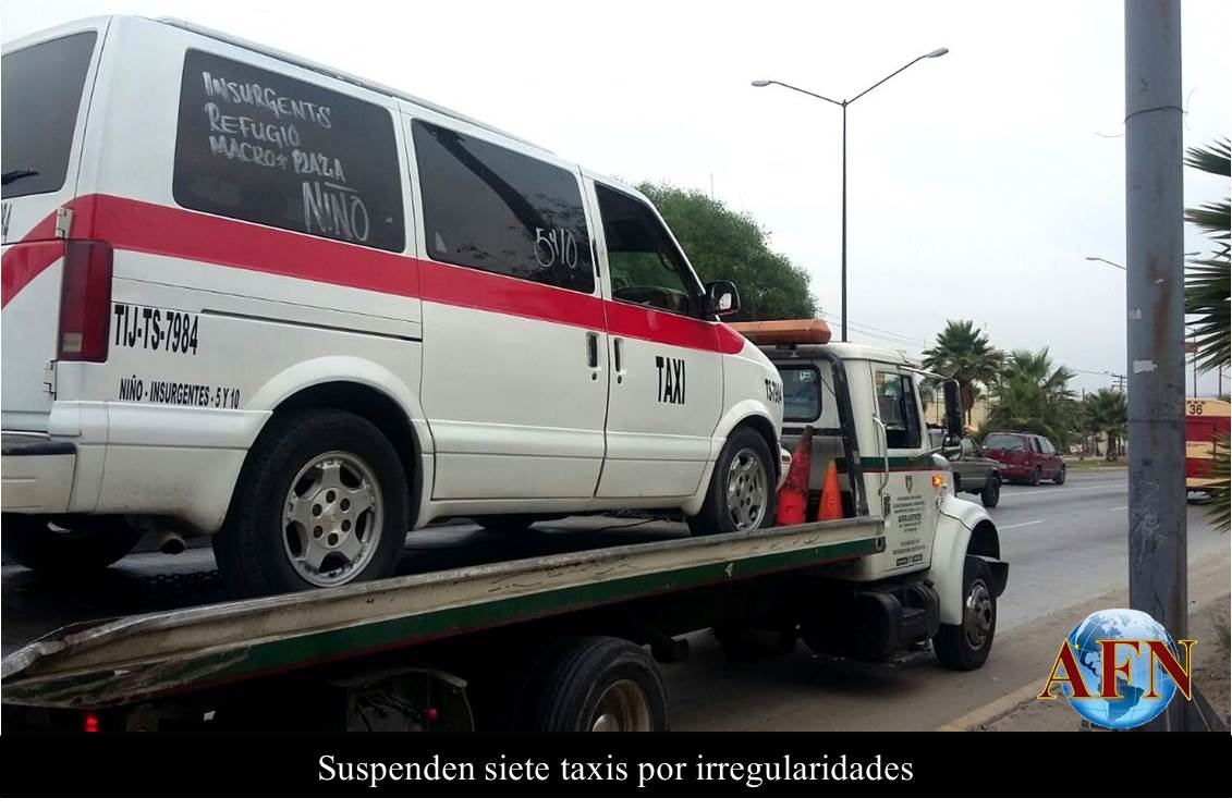 Suspenden siete taxis por irregularidades