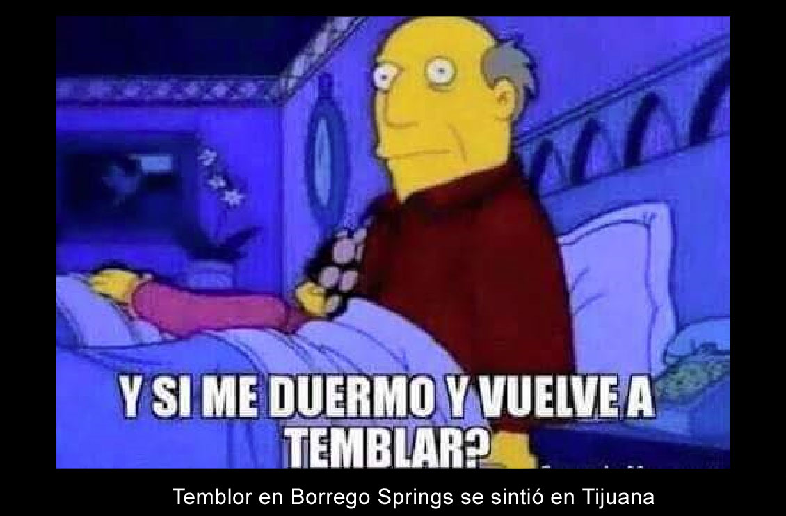 Temblor en Borrego Springs se sintió en Tijuana