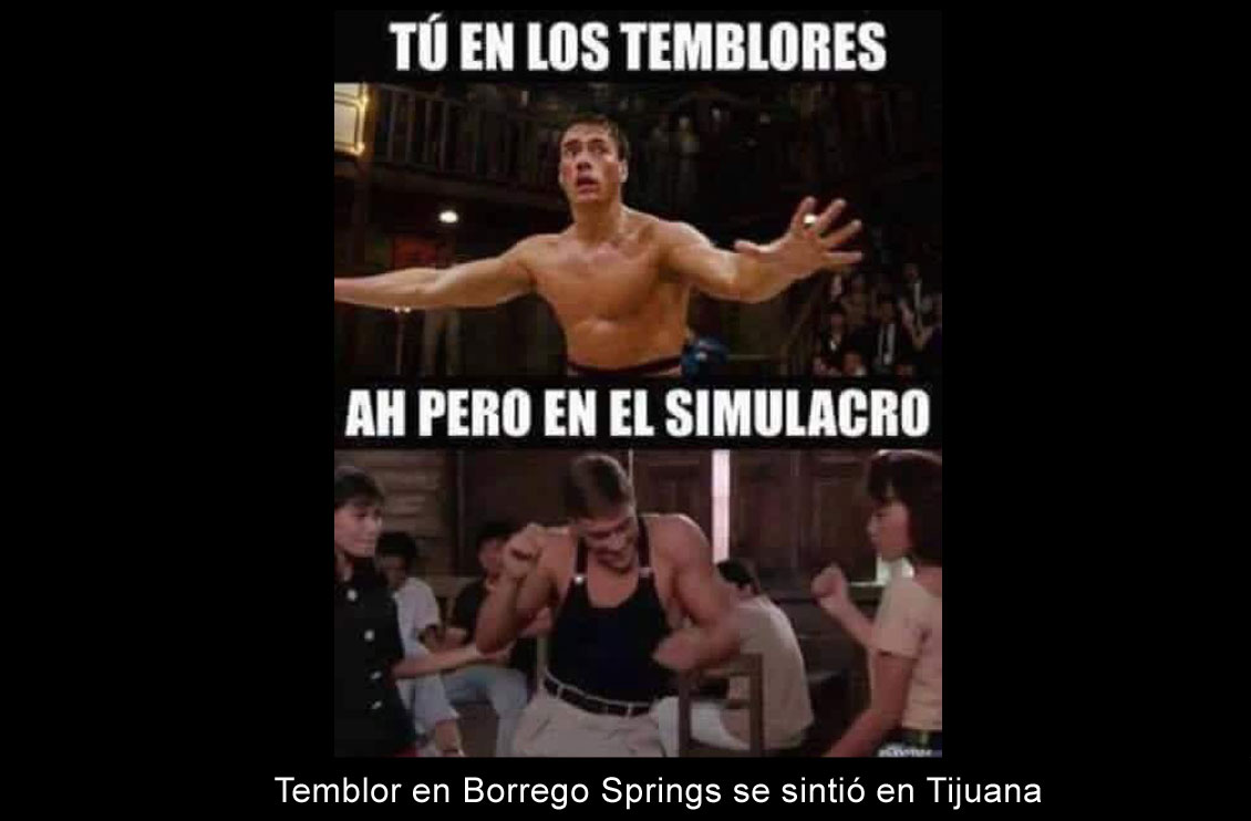 Temblor en Borrego Springs se sintió en Tijuana