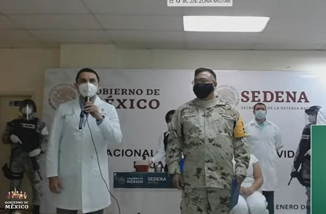 Exhiben vacunación en Hospital General de Tijuana en la Mañanera de AMLO
