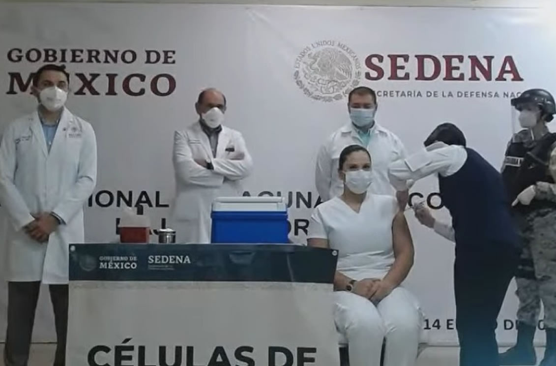 Exhiben vacunación en Hospital General de Tijuana en la Mañanera de AMLO