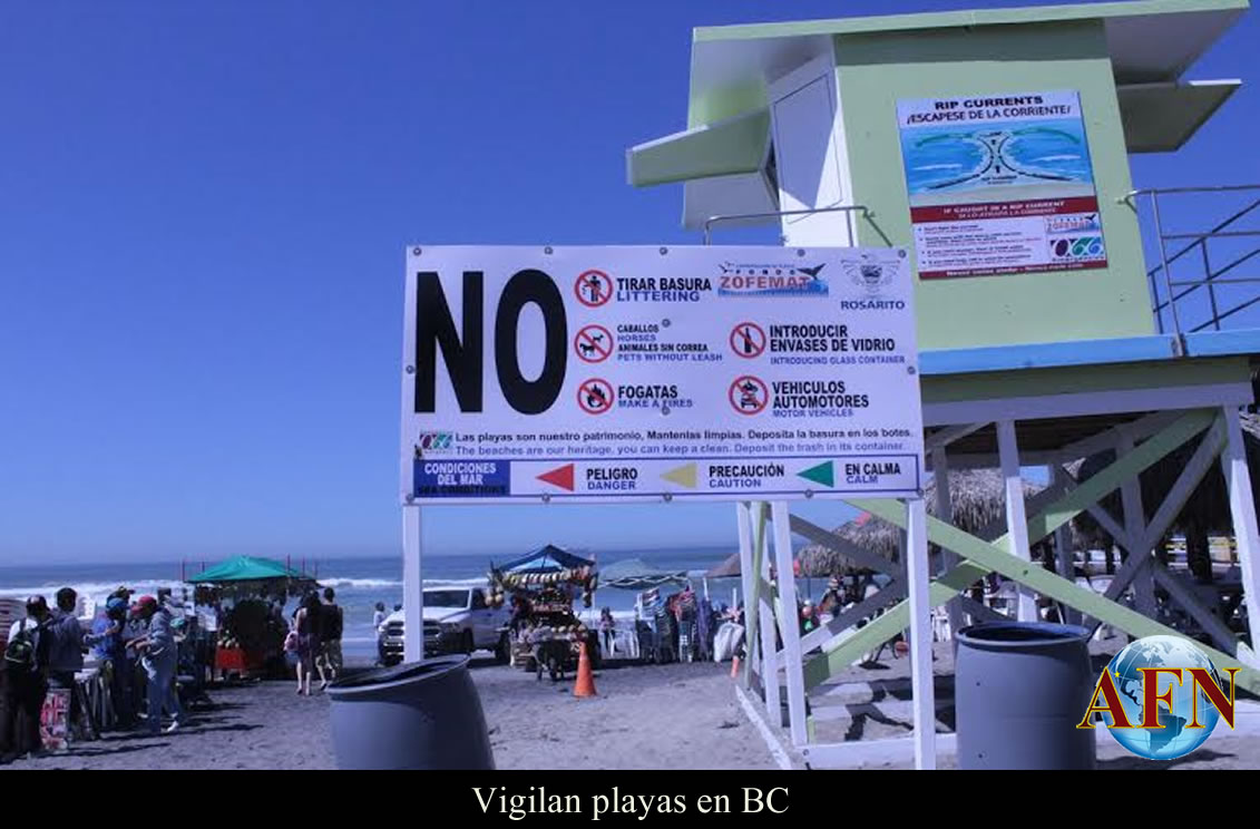 Mantienen vigiladas Playas en BC