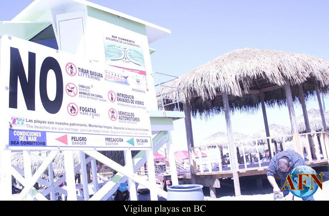 Mantienen vigiladas Playas en BC