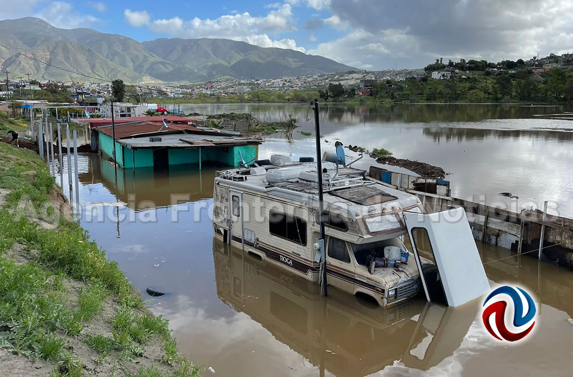 Crecimiento de la presa en Ensenada inundó viviendas