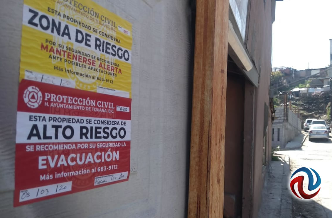 Advierten riesgo de derrumbe en otras cien casas