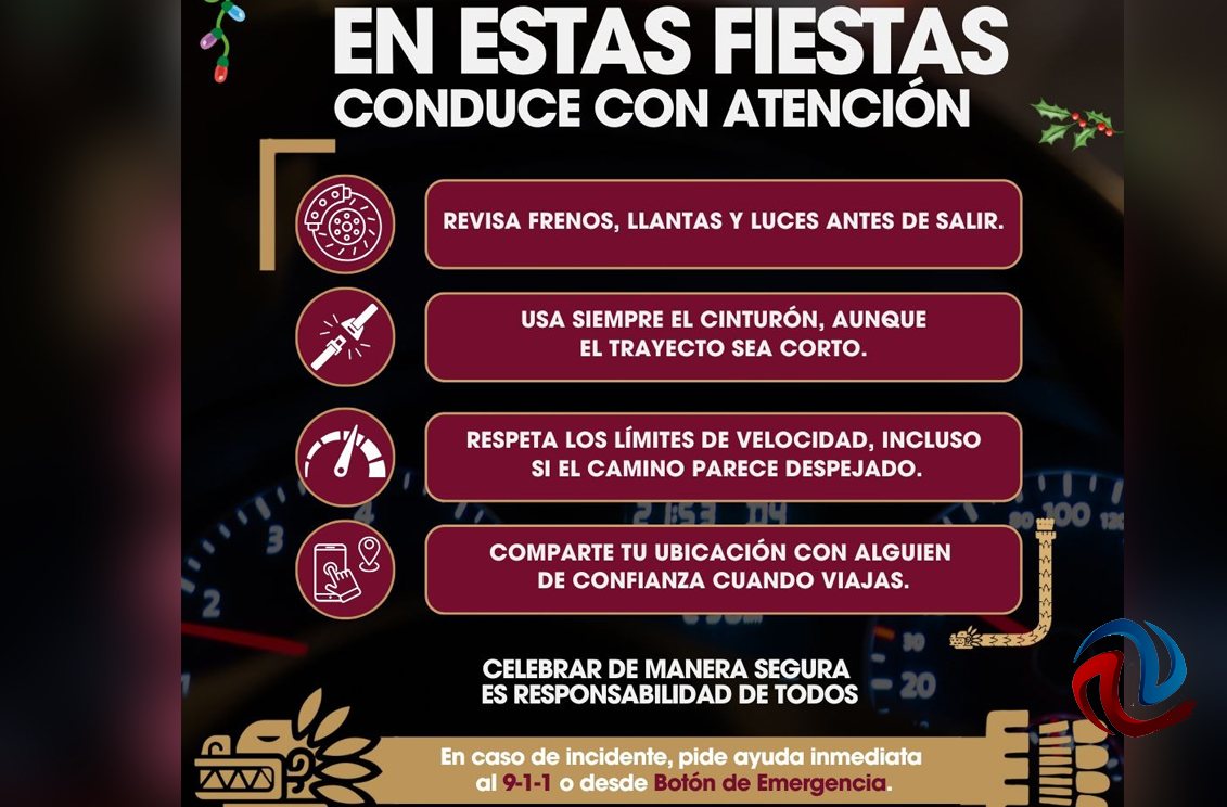 Prevenir accidentes, pide la Secretaría de Seguridad a la población