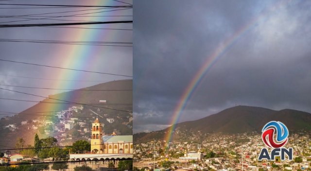 Obsequió el cielo un arcoíris a Tijuana hoy 