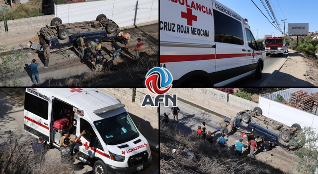 Hubo una niña lesionada tras caer a un barranco dentro de camioneta