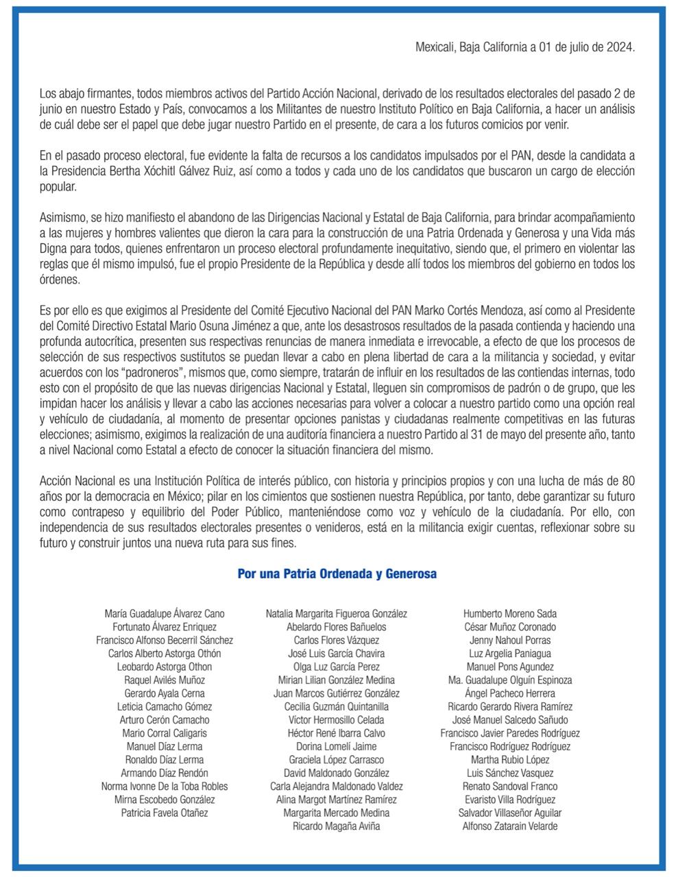 Exigen panistas renuncias de Mario Osuna y Marko Cortés