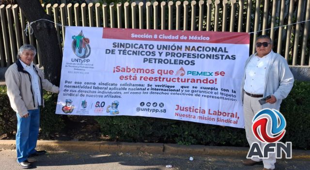 Unión de petroleros se manifestaron frente a instalaciones de Pemex en México