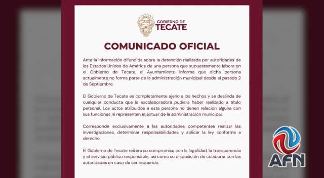 Gobierno de Tecate se deslinda de funcionaria detenida con droga; sigue en la nómina