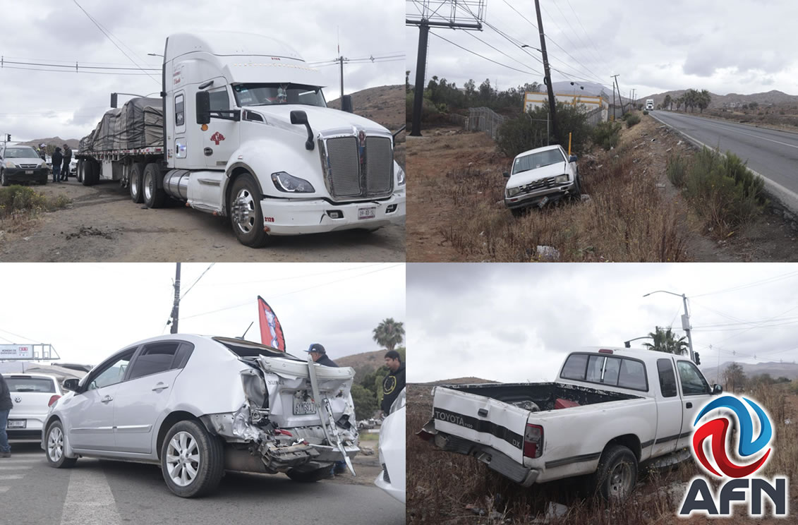 Trailero impactó a tres vehículos en la carretera libre