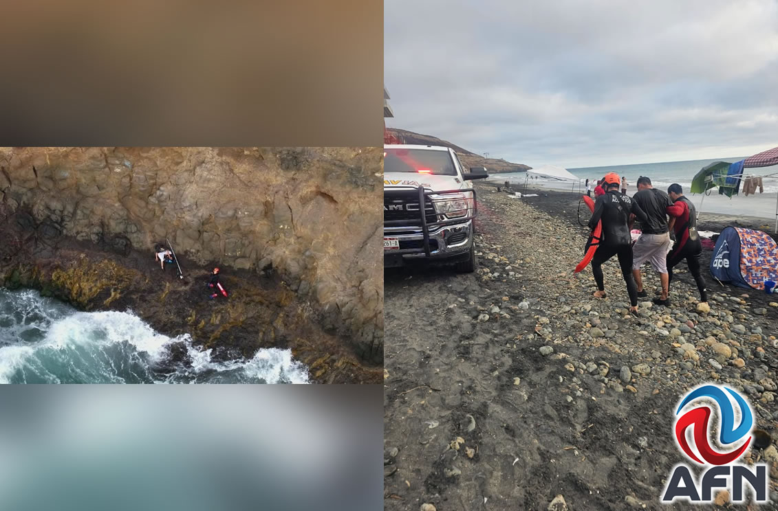 Bañista quedó atrapado en un acantilado de Puente La Joya