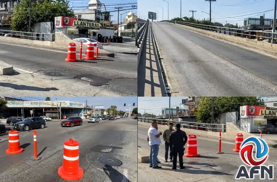 Cierran puente de El Chaparral por reparaciones