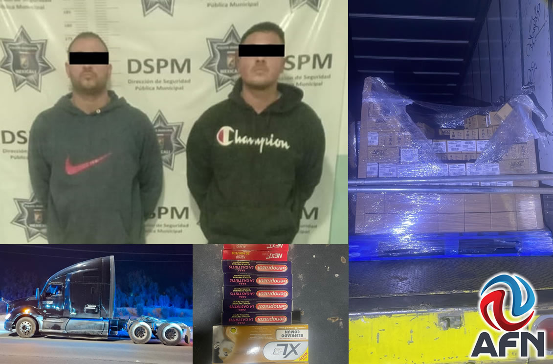 Detienen a dos por robar un tráiler con medicamentos esta madrugada