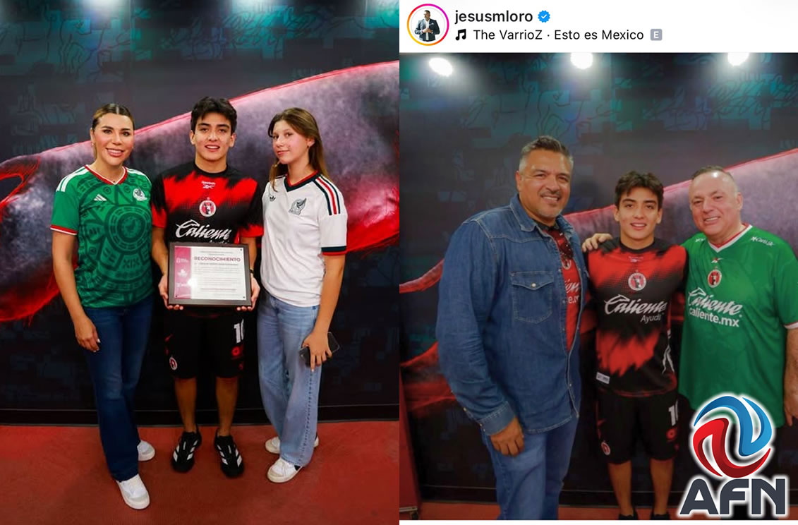 La gobernadora hace reconocimiento a Mora y llega al palco de Hank