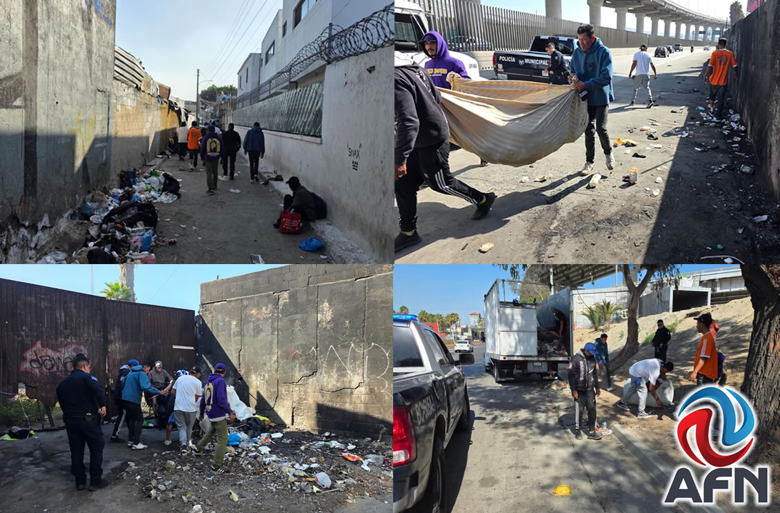 Realizan jornada de limpieza en la avenida Internacional