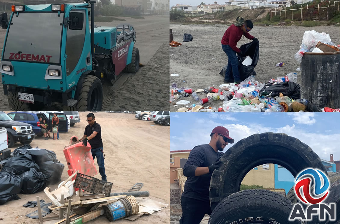 Limpian y retiran 10 toneladas de basura en las playas rosaritenses