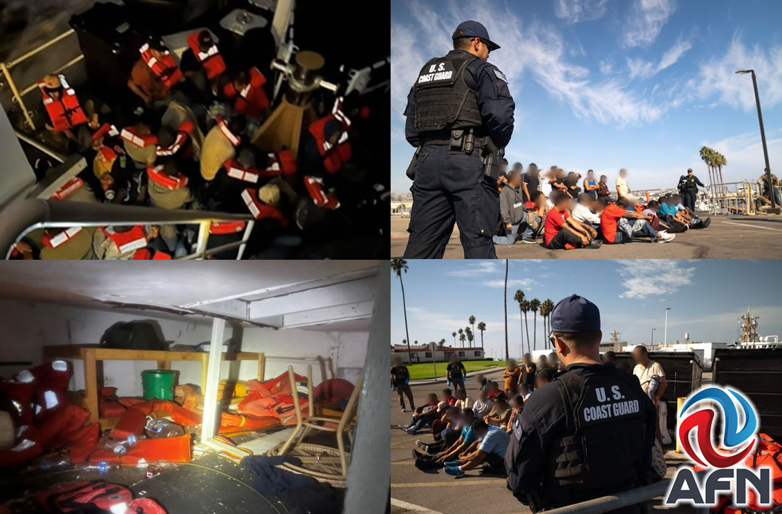 Detienen a 37 migrantes ilegales en un barco a la deriva frente a Los Ángeles