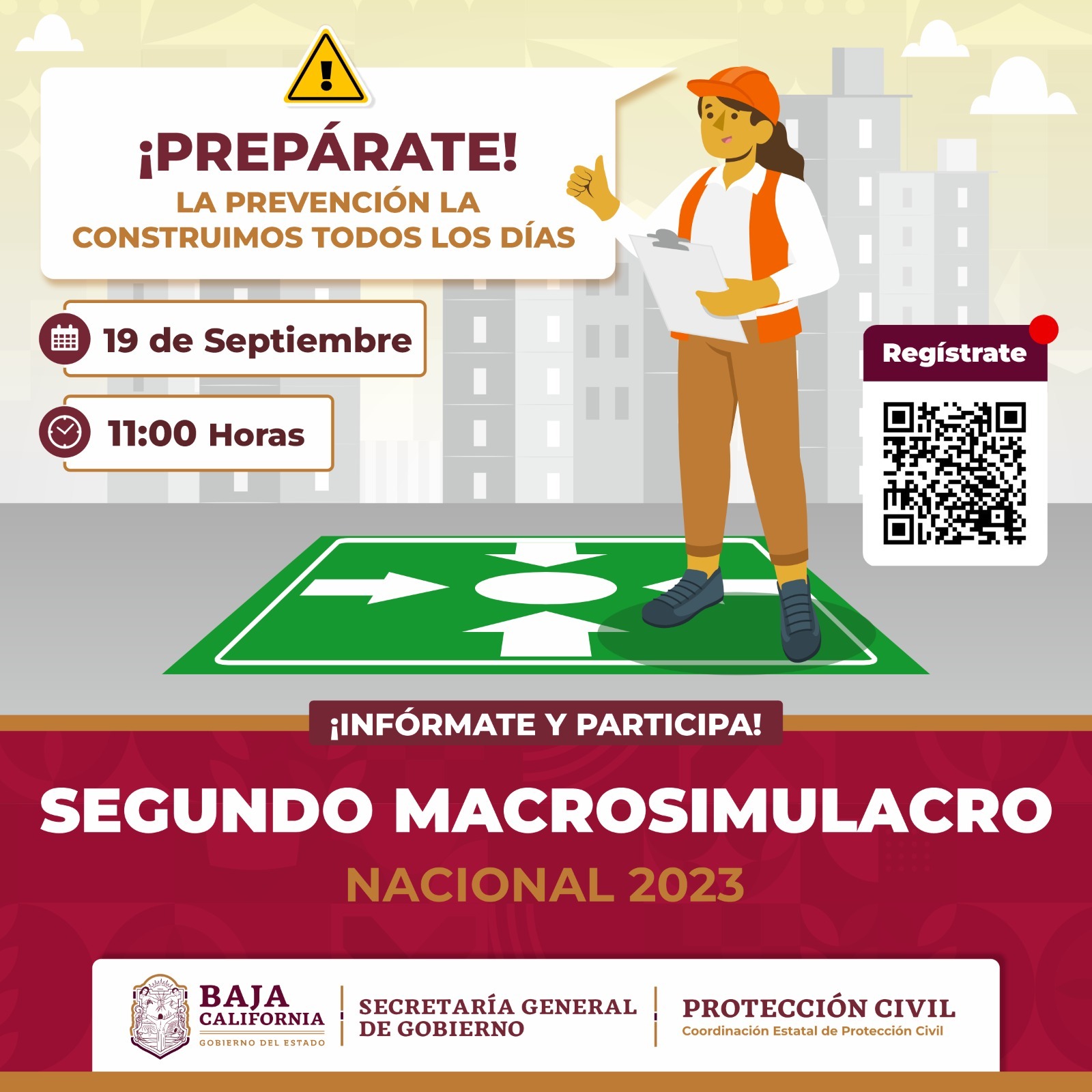 Llaman a participar en el segundo simulacro nacional 2023