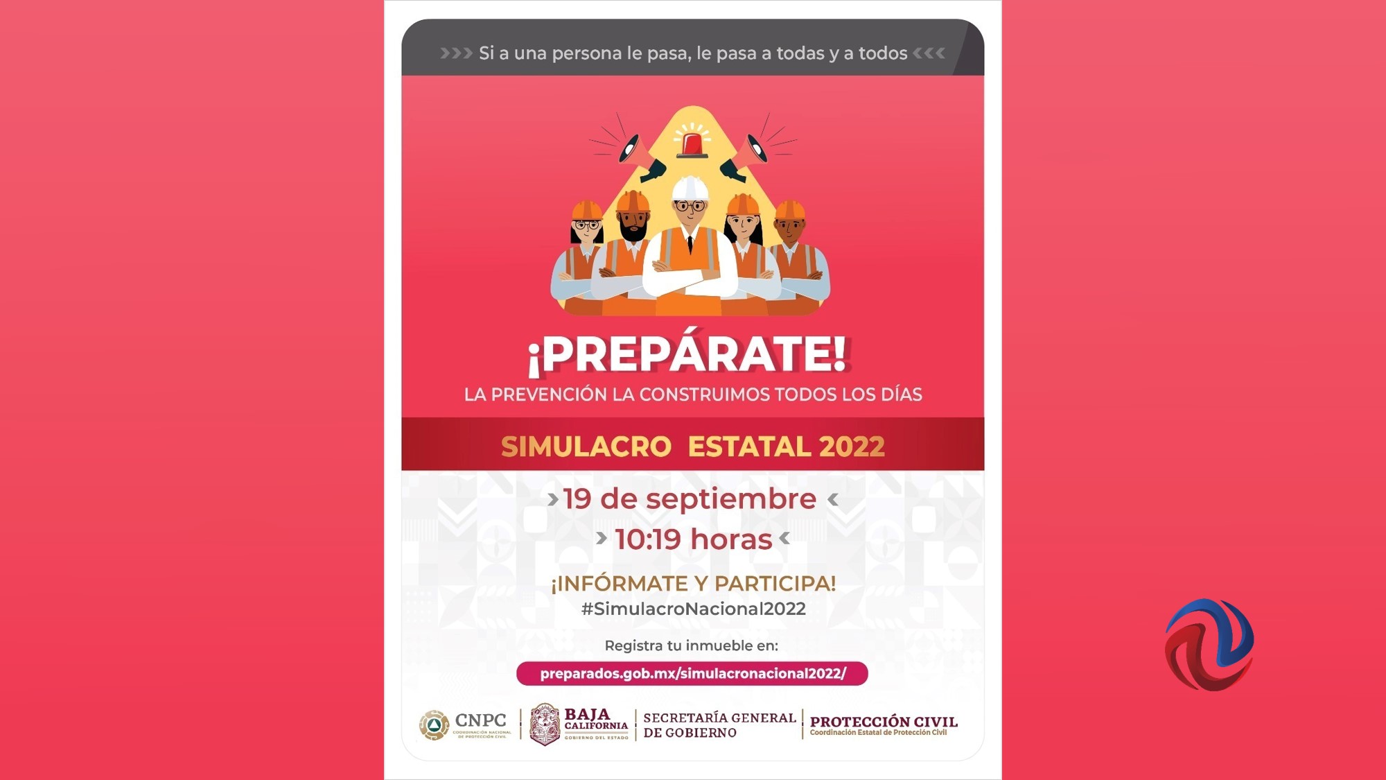 Pide CEPC participar en el Simulacro Nacional 2022