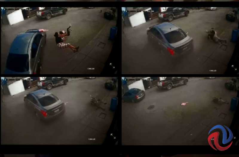 Atropellan a mujer y niña, conductor de auto se dio a la fuga