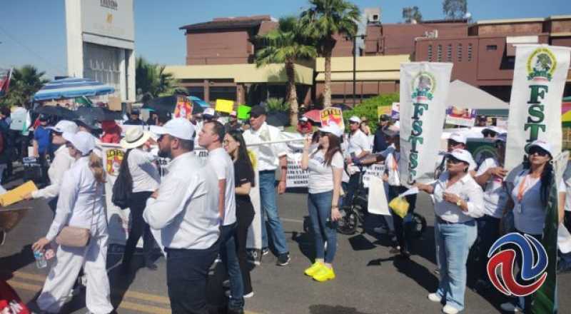Realizan protestas en la marcha por el Día del Trabajo