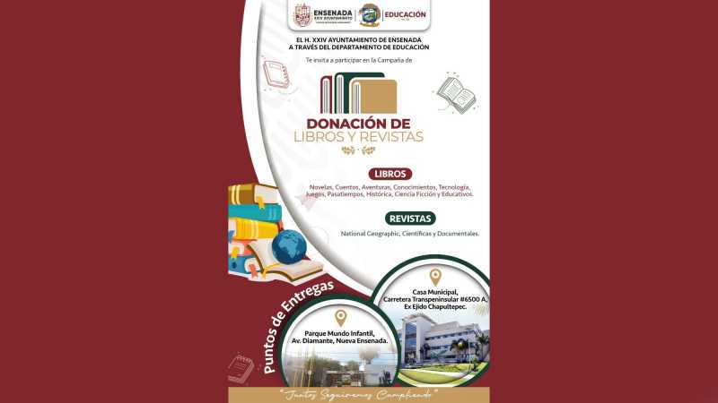 Invitan a participar en la campaña de Donación de Libros y Revistas 2023